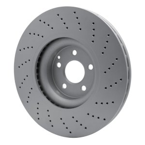 Mercedes-Benz SL65 AMG Brake Rotor (1) - Front - R1 Concepts - GEOSPEC Coated Rotor - Drilled - `03-`16